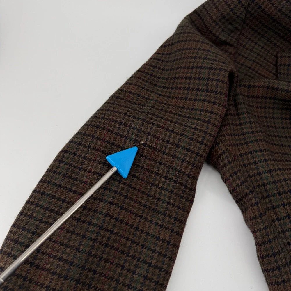 Country Britches Blazer Mens L Brown Houndstooth Wool Nordstrom Sport Coat
